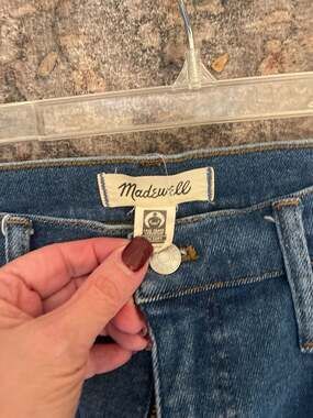 Madewell High-Rise Medium Wash Blue Denim Jeans with Fair Trade Certified Tag